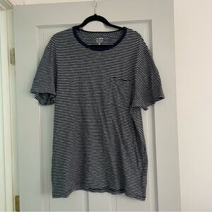 J. Crew Navy and White Striped Tee